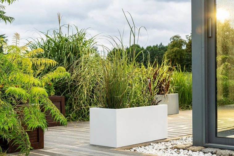 Pojemna donica w kształcie prostokąta Long Midi Monumo